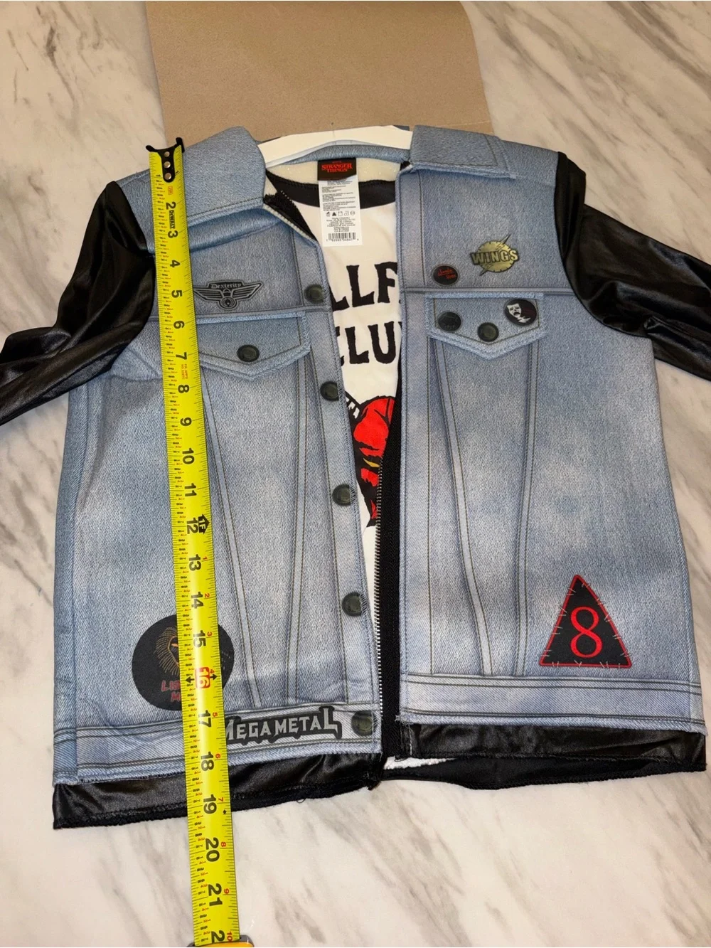NWT Stranger Things Eddie Munson Costume Kids XL 14-16 Hellfire Club